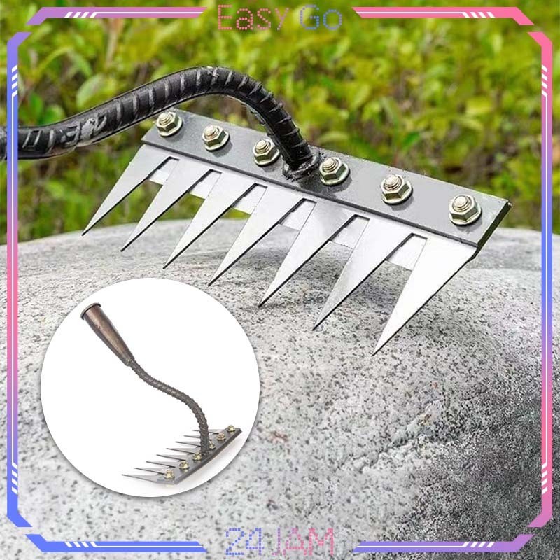 Cangkul Pacul Cadong 5/7 Gigi Pacul Cangkul Baja Rake Garuk Rumput Alat Pencabut Rumput Pacul Garuk 