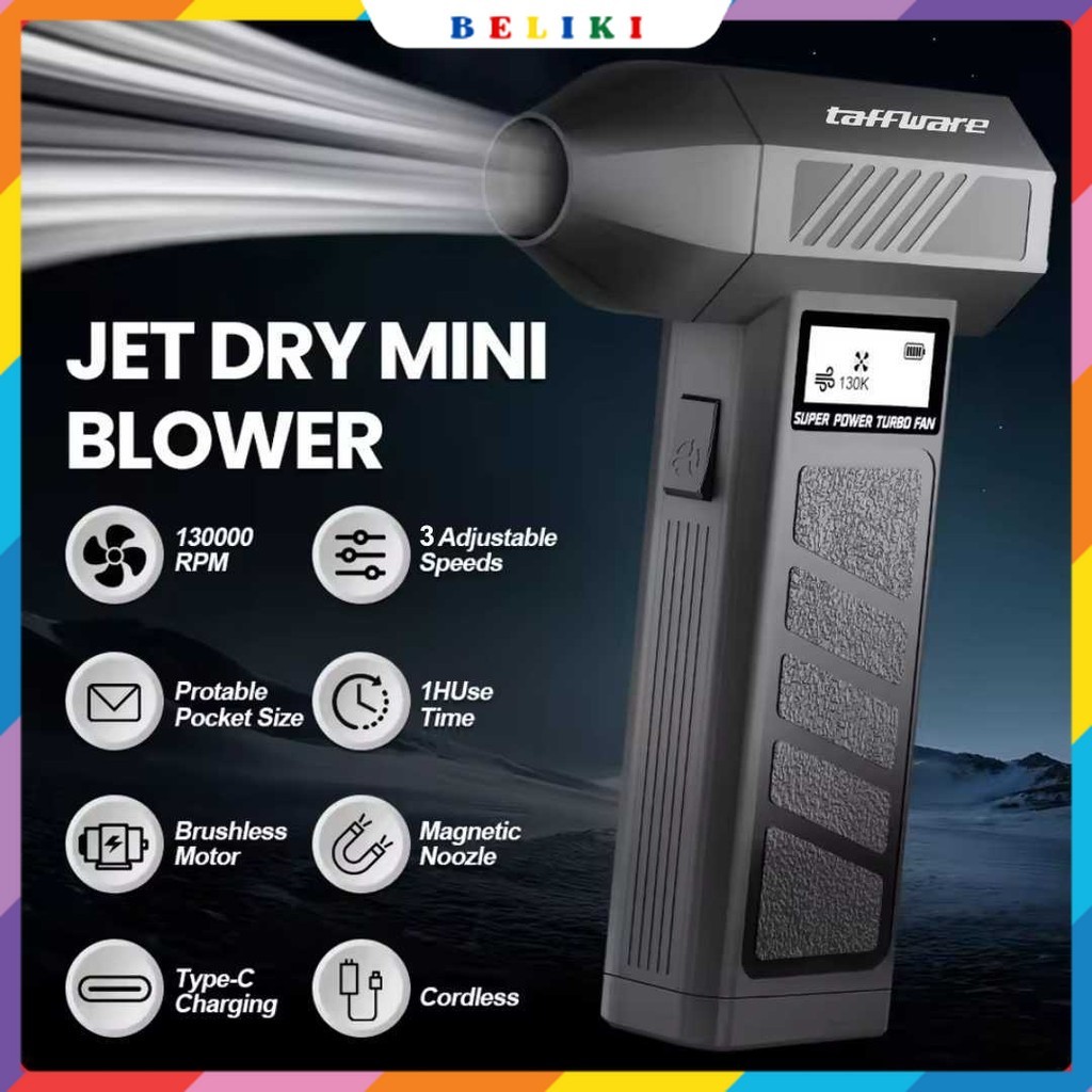 Taffware Mini Turbo Violent Air Blower Cordless Jet Portable 130000RPM - PAR-13