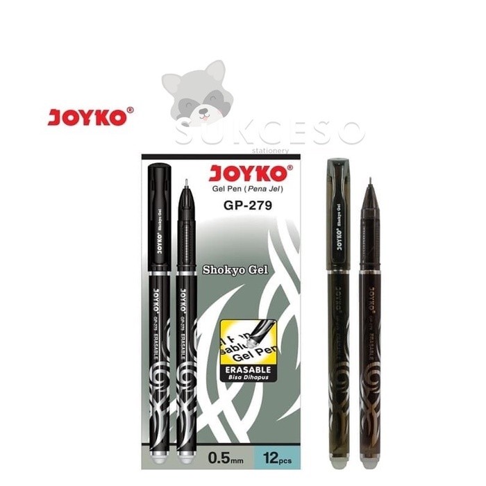 

Joyko Pulpen Gel Pen GP-279 Shokyo 0.5mm Erasable Bisa Dihapus / Ballpoint Pena Murah Berkualitas