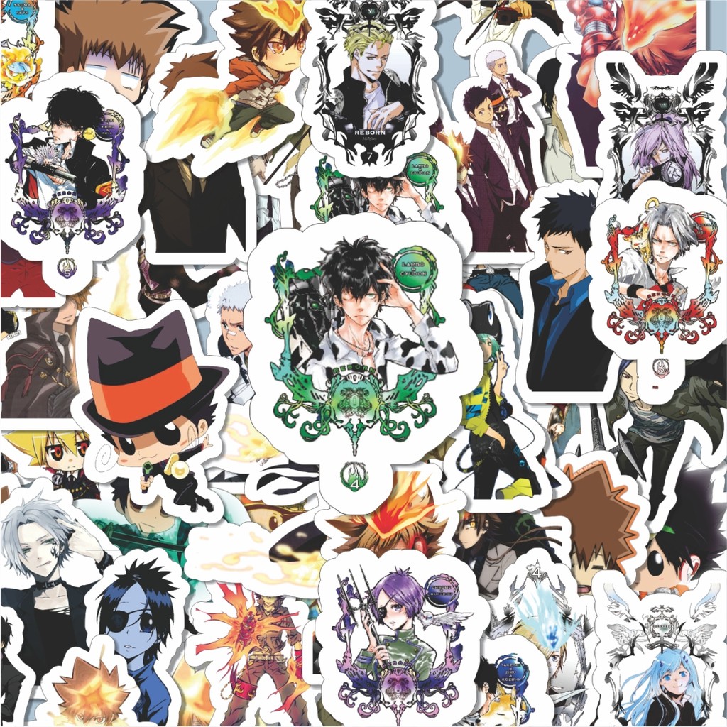 

100PCS Lucu Stiker Anime Series Reborn Karakter Mix 4 Stiker Aesthetic Stiker Anti Air Stikers Berperekat Waterproof sticker decal buat Motor Helm Buku Journal Koper Casing HP Laptop Botol Minum Hadiah anak