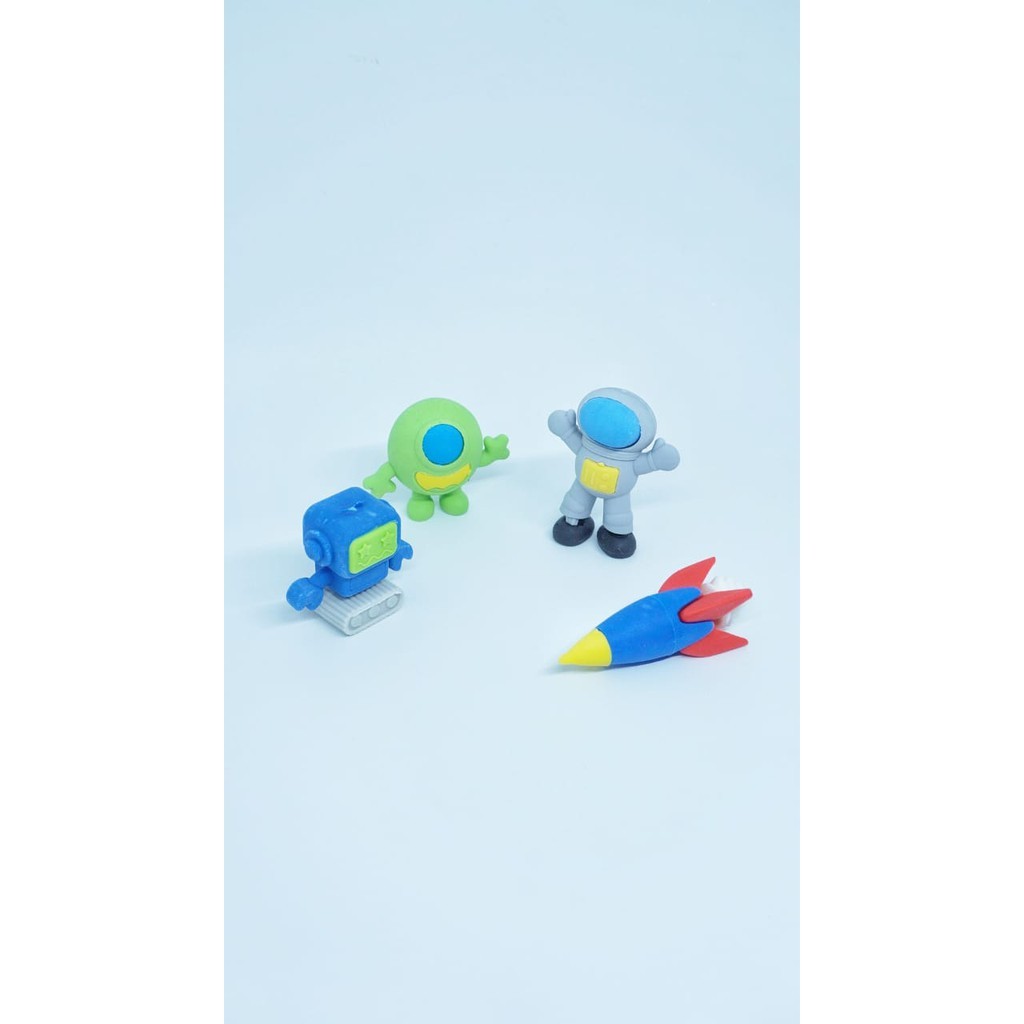 

READY 1 SET 4 PENGHAPUS BENTUK ALIEN DAN ASTRONOT LUAR ANGKASA SPACE LUCU UNIK MURAH BISA COD READY