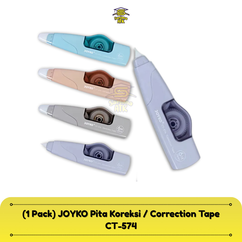 

(12 Pcs) JOYKO Correction Tape Pita Koreksi Koreksi Penghapus CT-574