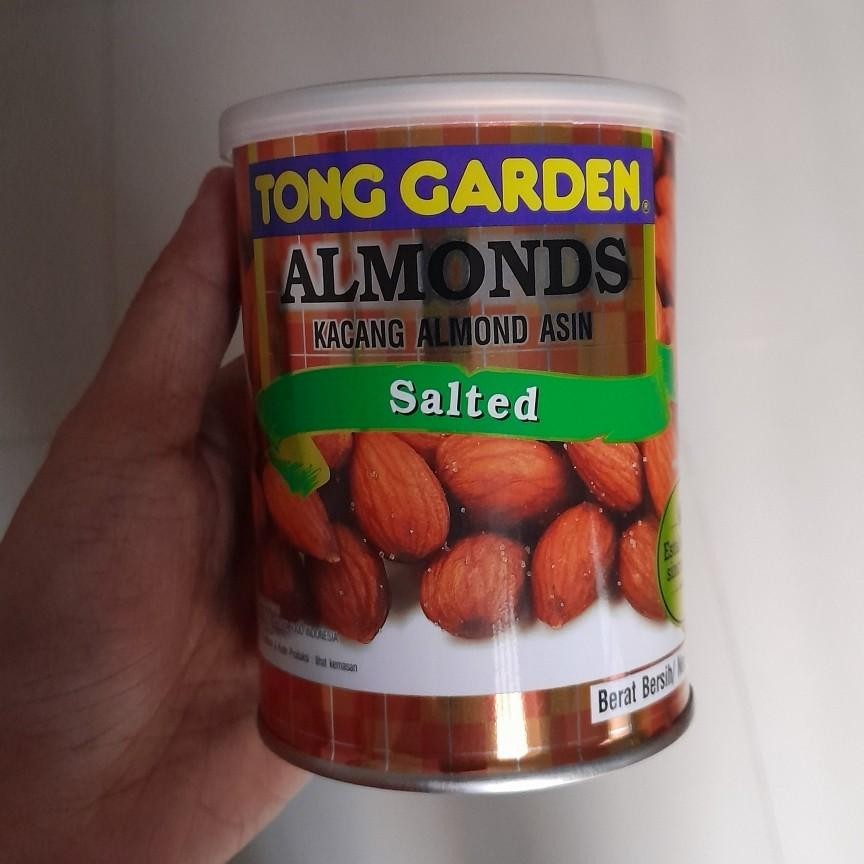 

Tong Garden Kaleng Kacang All Variant Salted Almond / Honey Almond / Smoke Almond / Salted Cashew / Salted Pistachios 140gr