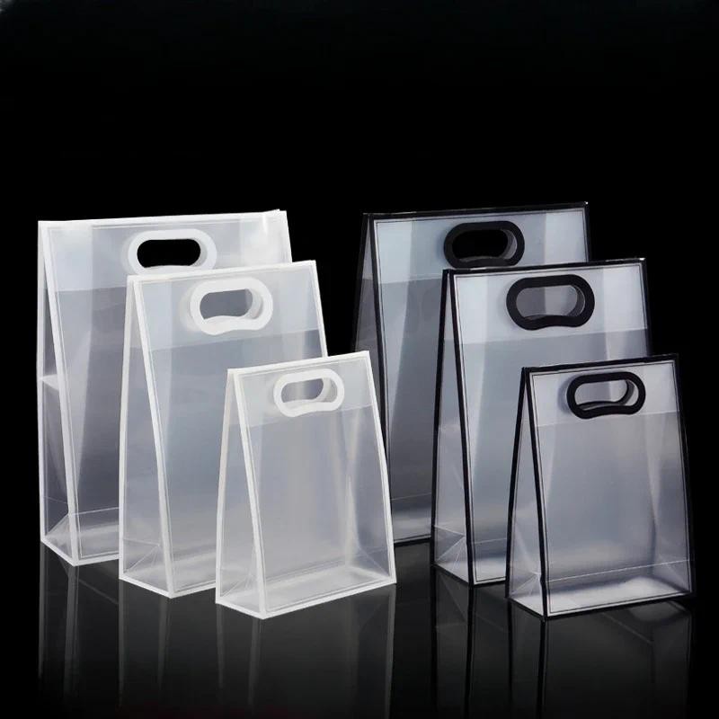 

10pcs Transparent Gift Bags For Wedding Birthday Baptism Party Candy Souvenir Cosmetics Package Bag Plastic Handbag Shopping Bag