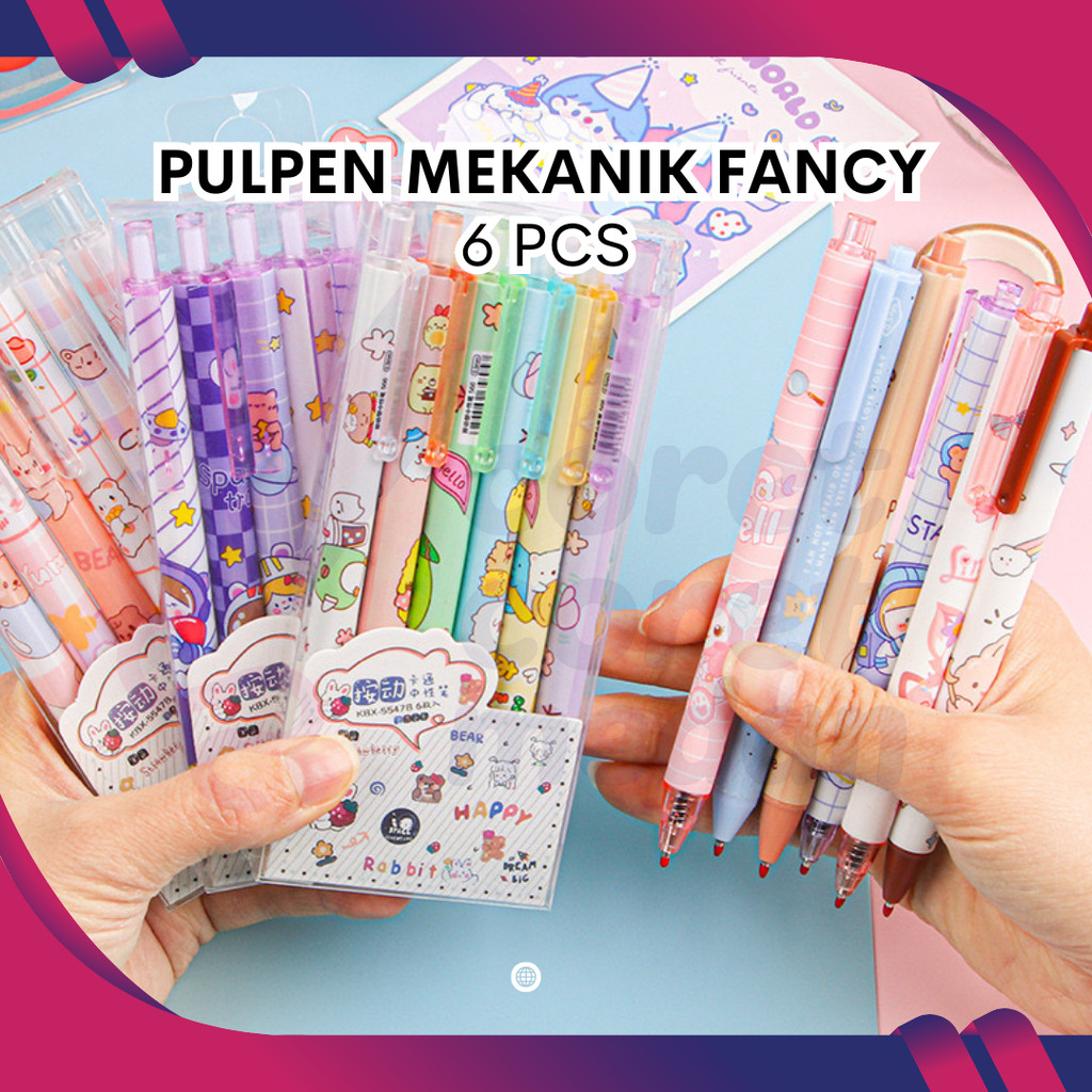 

PULPEN GEL 0.5 FANCY MODEL CETEK MEKANIK PER BOX ISI 6 PCS