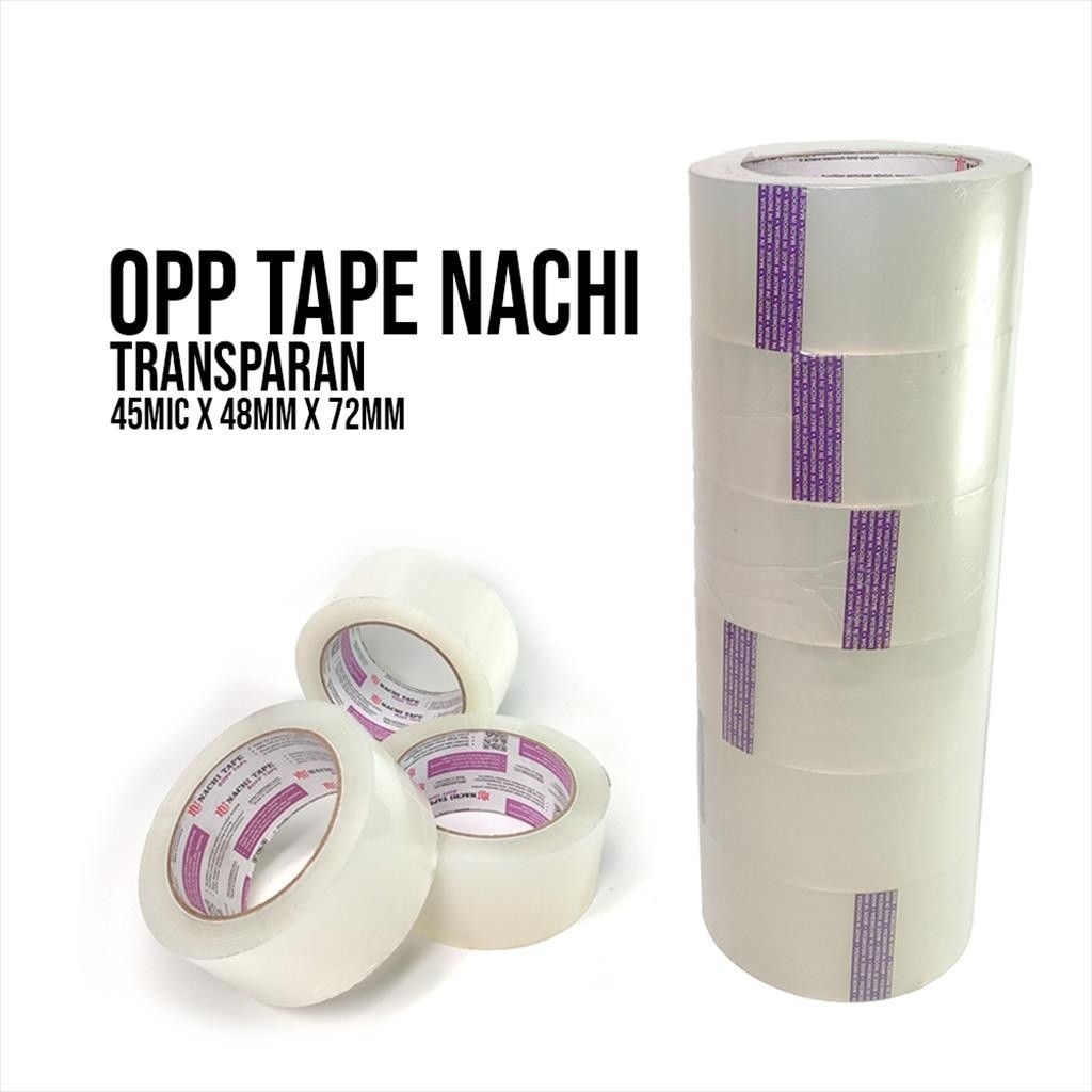 

Nachi Plakban Lakban Nachi Bening Coklat 48mm 2 Inch 100 Yard OPP Tape