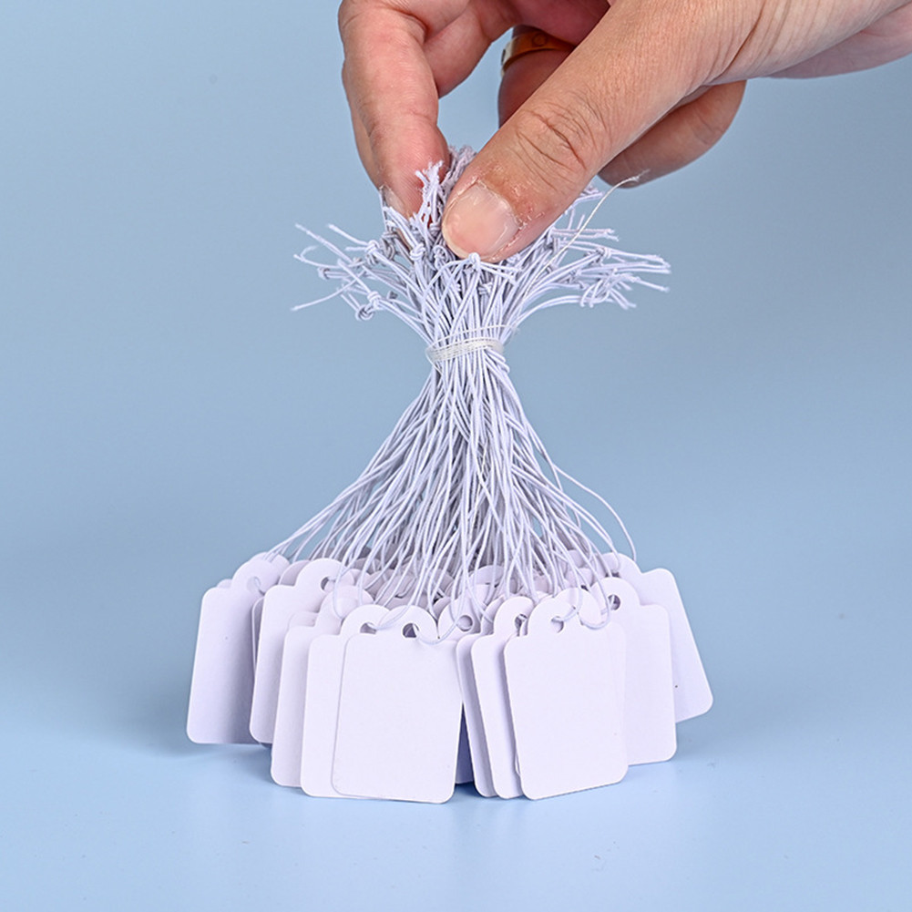 

500pcs Jewelry Handmade Price Kraft Paper Labels Garments Items Blank Cards Hang Tags Merchandise Price Promotion Display Cards