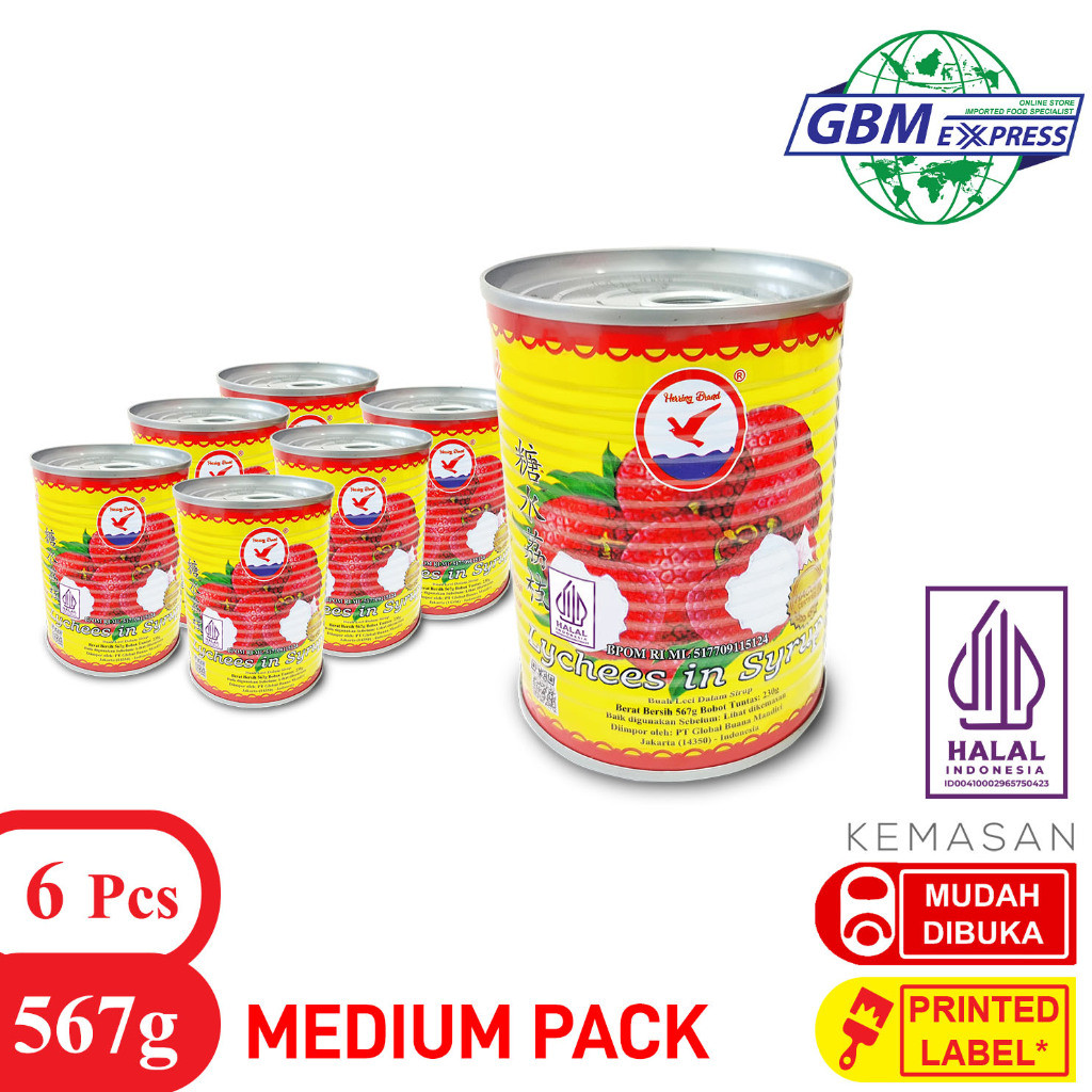 

Herring Brand Medium Pack Canned Lychee in Syrup 567g - 6Pcs