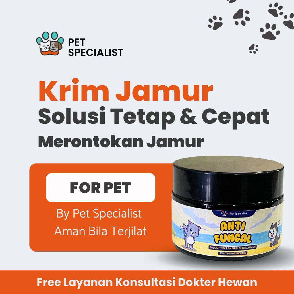 Obat Salep Anti Jamur Pet Specialist 30 gram - Untuk Anjing Kucing - Mengobati gatal, gudik, koreng,