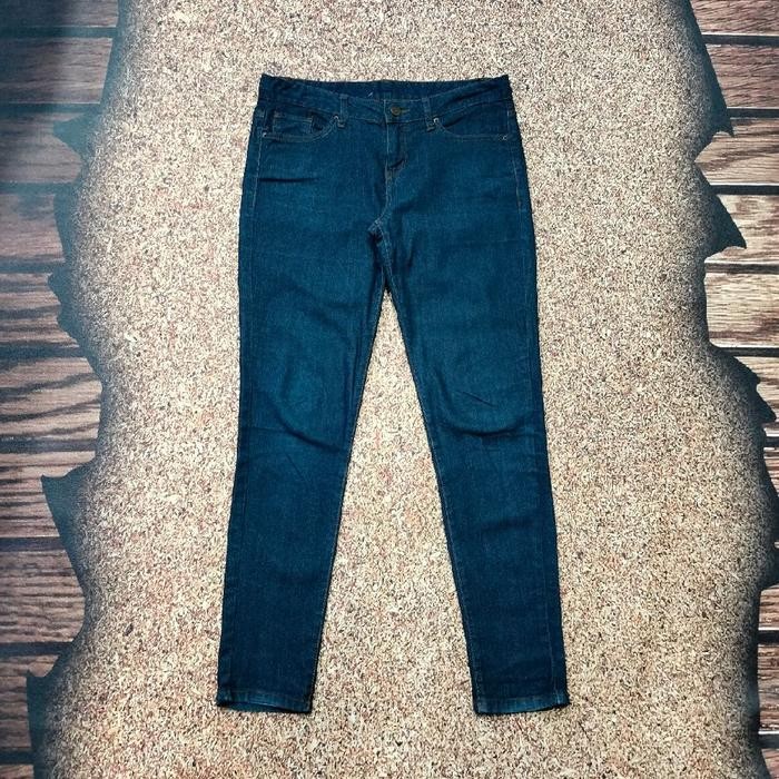 celana panjang jeans SPAO SPTJ611G02-00 dark washed denim stretch bahan melar murah bagus size 30