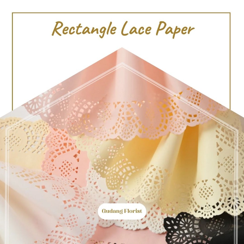 

RECTANGLE LACE PAPER / FLORIST PAPER / KERTAS BUKET BUNGA / WRAPPING WRAPPER