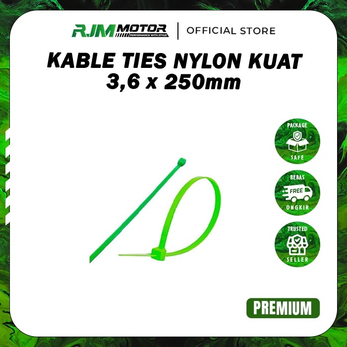 

Kabel Ties Makanan 3.6 x 250 mm Nylon Cable Tie Kuat Serbaguna Warna Putih isi 100 pcs Universal MultiFungsi PALING LAKU