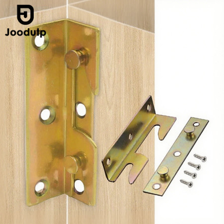 JOODUTP Hak Ranjang 2 Lubang Dipan Siku Tempat Tidur Bayi Box Bed Fitting Engsel Skrup [SET]