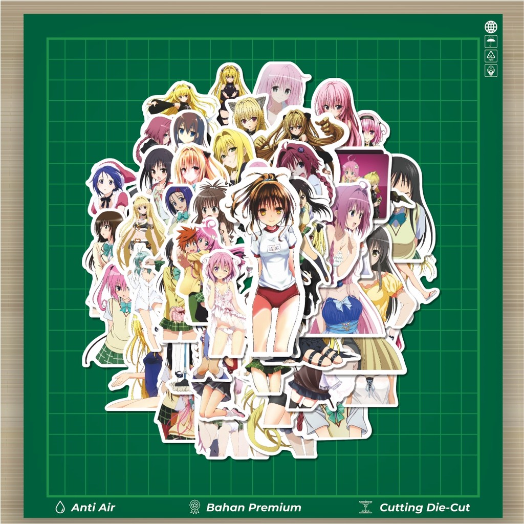 

HOT 50 PCS STIKER Stiker Anime To Love Ru Char Mix 1 Stiker Fashion Cars Decal Dingin Kartu Album Custom Vinyl Anti Air- Sticker Aesthetic Buku Journal Koper Casing HP Tablet Laptop Helm Motor Botol Minum