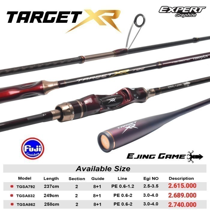 Joran Pancing Expert Target Xr Ejing Game Fuji - 792 PE0.6-1.2 EGI NO
