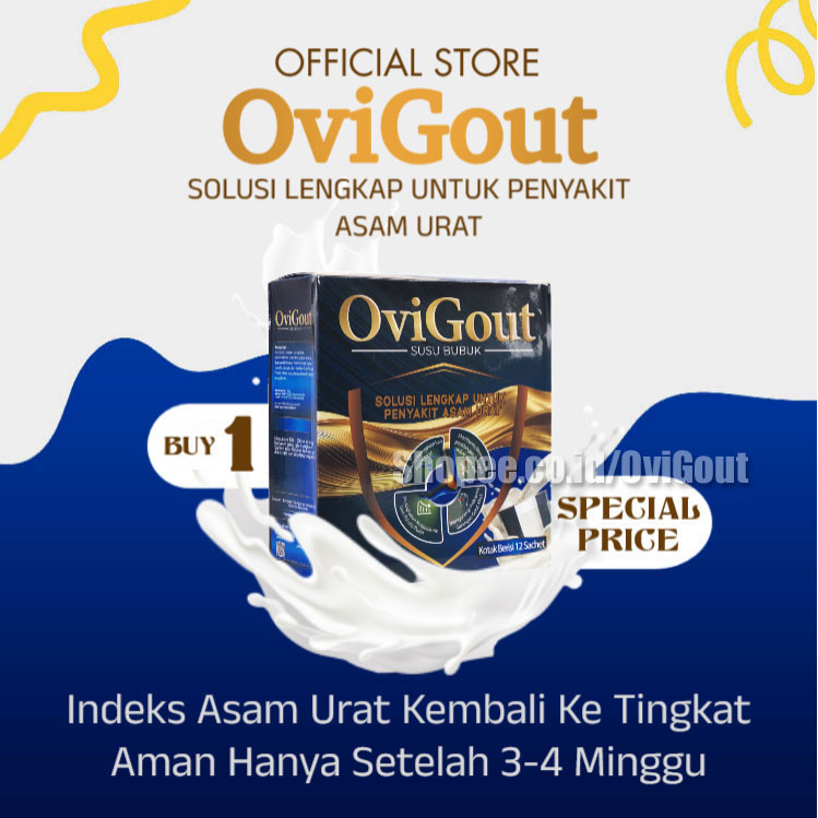 

OviGout Official Store ® Special Price 1 Box Susu Untuk Penderita Asam Urat Nyeri Sendi Original