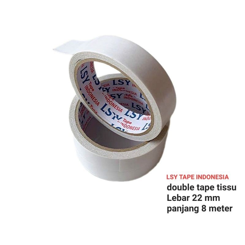 

double tape 22MM x 10yard full LSY TAPE INDONESIA