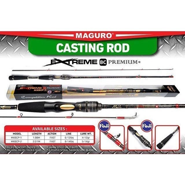 Joran Maguro Extreme BC premium 198cm joran BC joran baitcasting