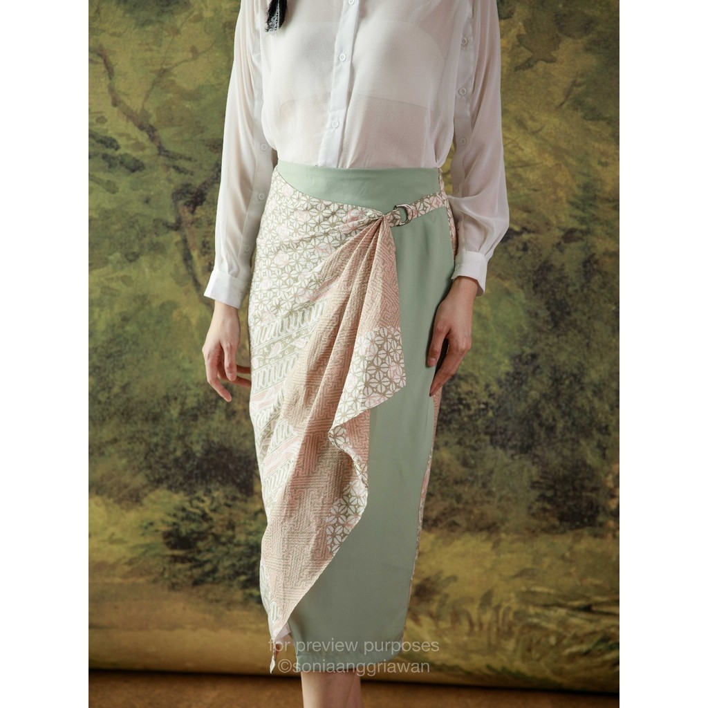 Melvee Batik - Levi Skirt - Rok Midi Batik Kebaya Wanita Modern Terbaru