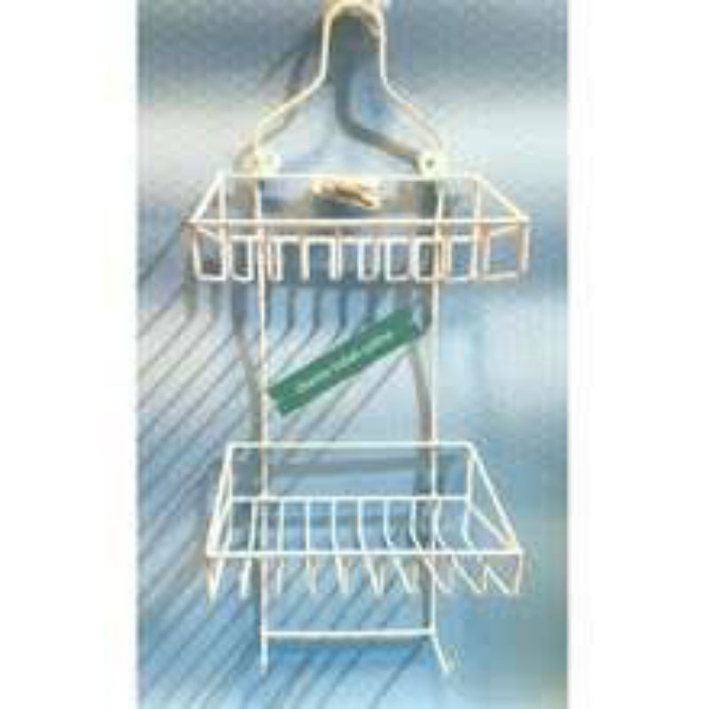 rak shampo / kamar mandi besi rak besi  putih rak kawat kamar mandi putih