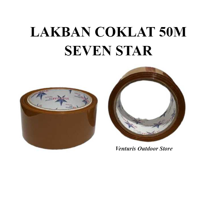 

Lakban Coklat Lakban Star Tape Ukuran Real 50 Meter Lebar 4,8 cm Lakban Coklat MerK Seven Star