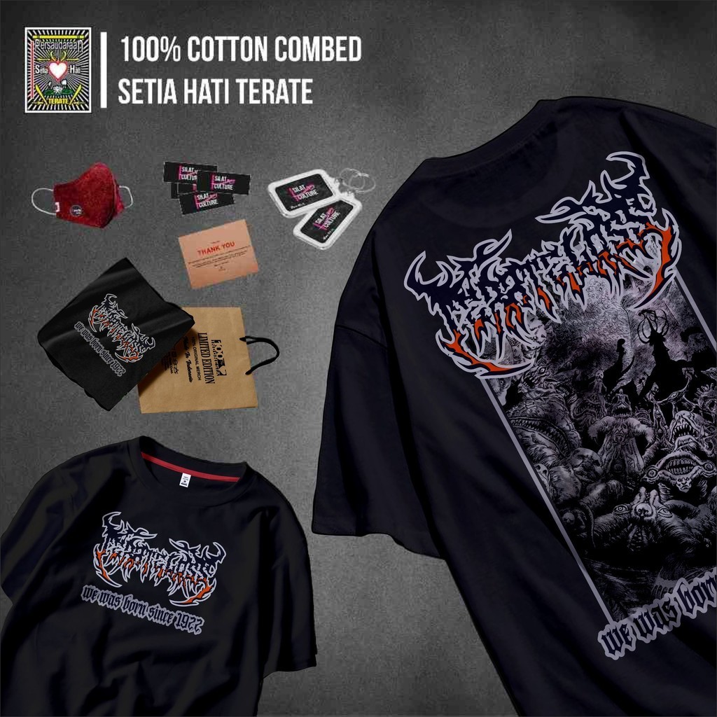 KAOS PSHT TERATE DARK METAL 1922 DISTRO SETIA HATI RAJA TEGA PUNKSHTER TERJAL