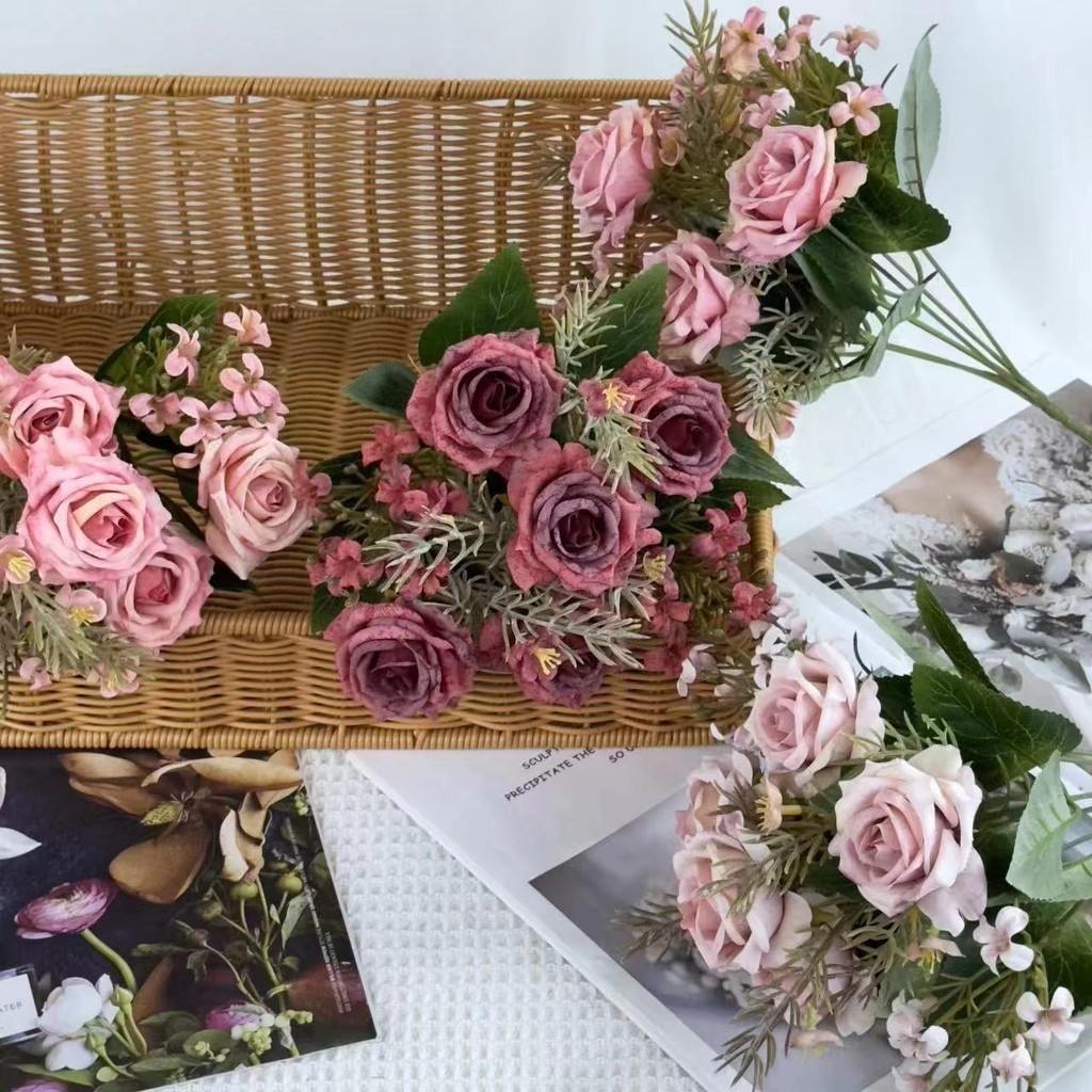 LUXOID - Bouquet bunga BKT 775 SNAPYY Mawar Artifisial Dekorasi Hiasan Seserahan Buket Palsu