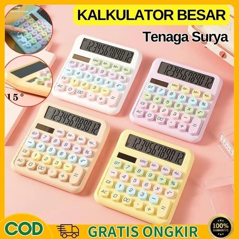 

Kalkulator Ketik-Inspired Tombol Bulat Layar Besar Portable Mudah Digunakan Kalkulator Untuk Kantor