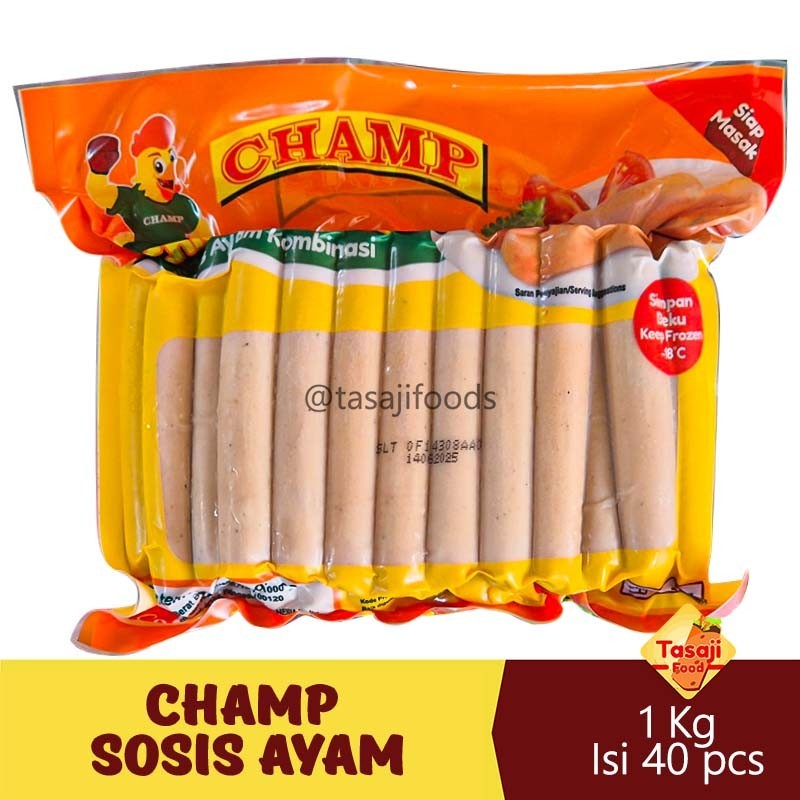 

Champ Sosis Ayam 1kg - Isi 40pcs