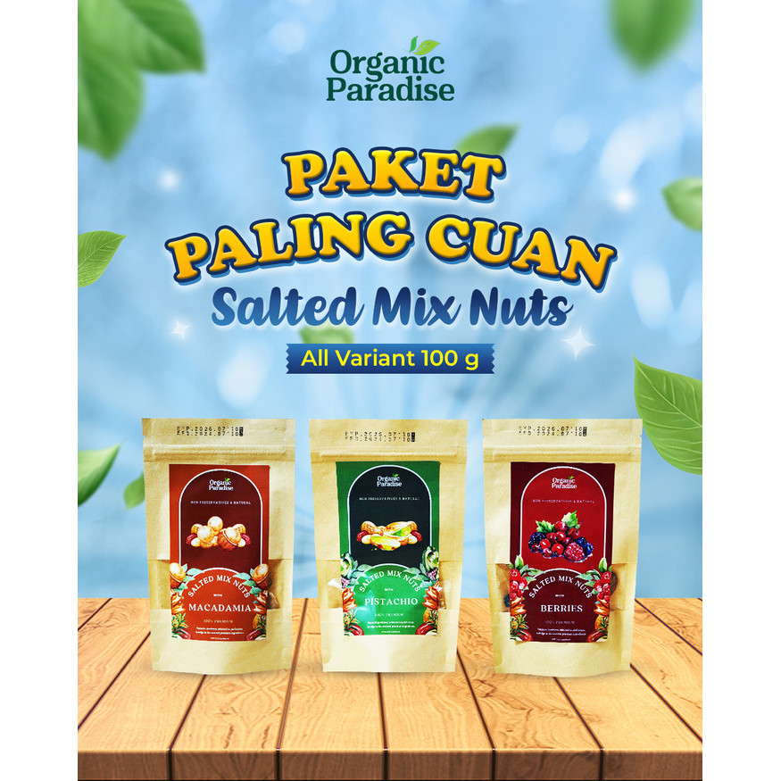 

Premium PAKET BUNDLING SALTED MIX NUTS PAKET PALING CUAN - All Variant Salted Mix Nut 100 gram