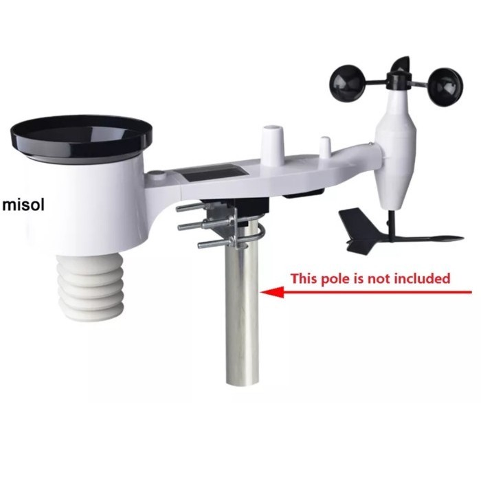 Misol weather station wind speed direction temperature humidity rain