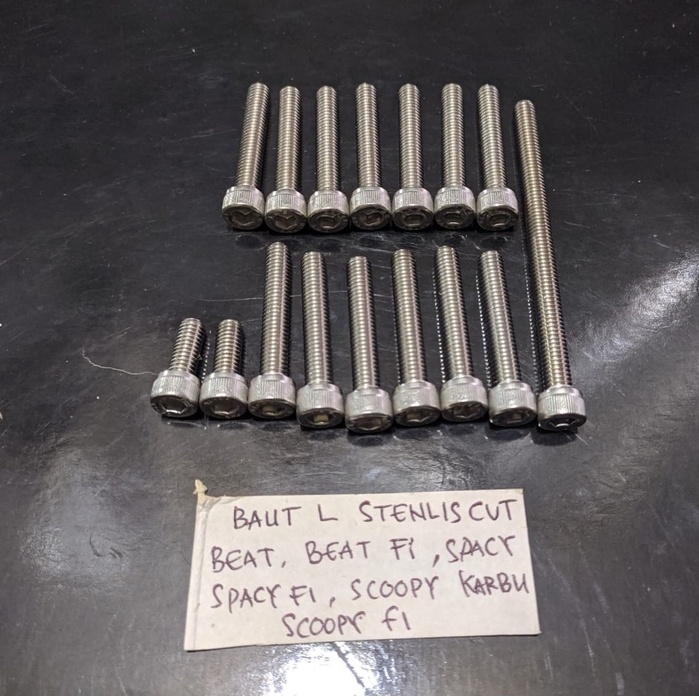 Baut L Stainless CVT Honda beat beat fi spacy spacy fi scoopy karbu scoopy fi variasi