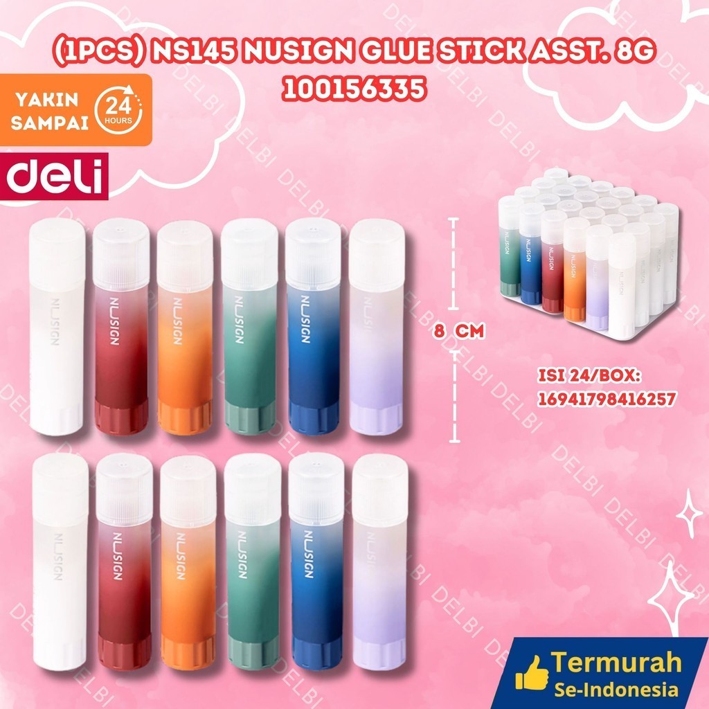 

Nusign Transparent Glue Stick NS145 NUSIGN GLUE STICK ASST.8G