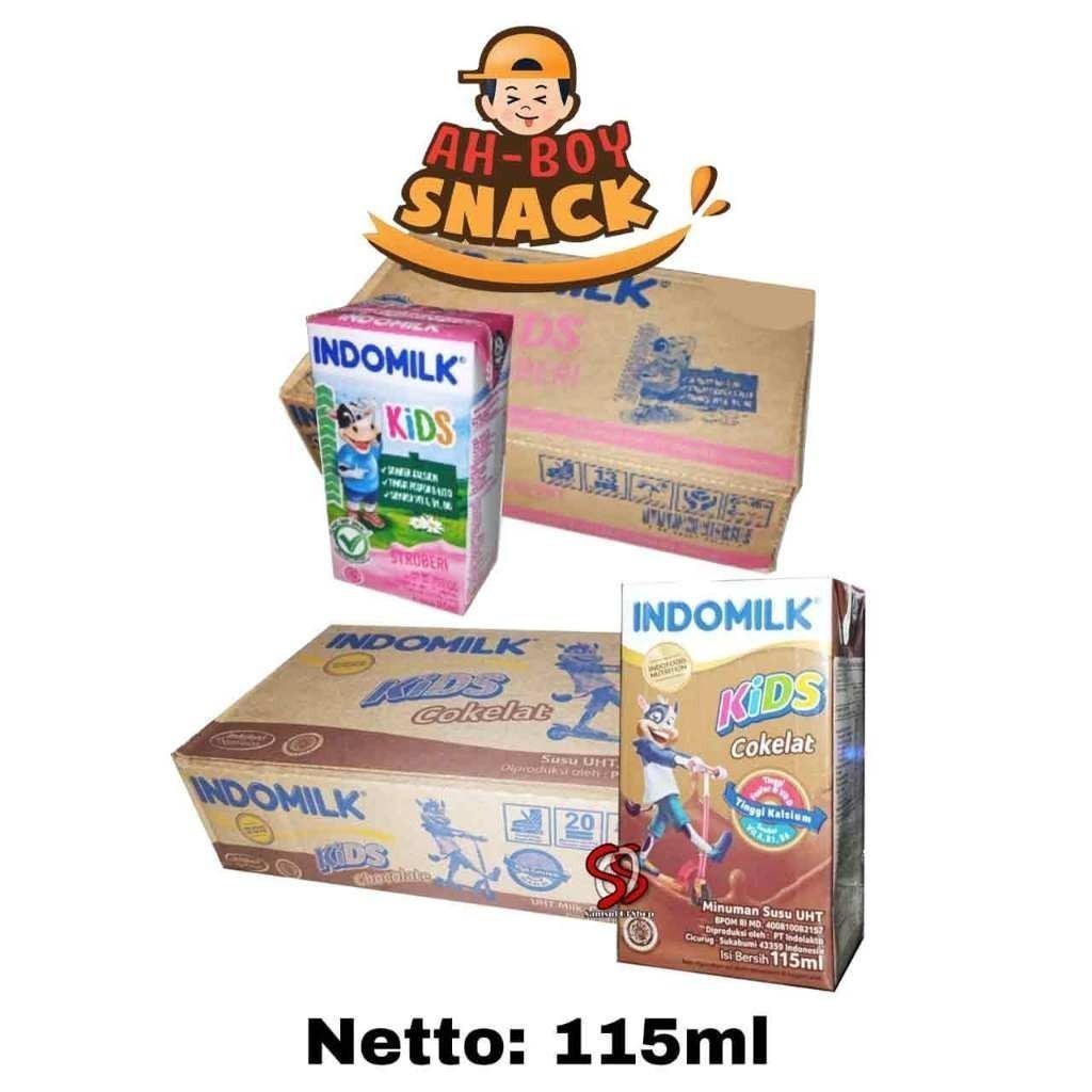 

SUSU INDOMILK KIDS - INDOMILK KOTAK COKLAT STROBERI 115ML UHT 115ML - 1 DUS ISI 40 PCS / ARENA PRABOT