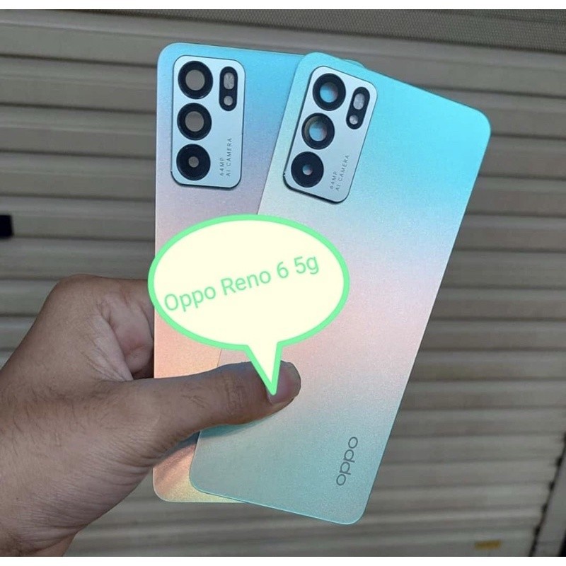 Tutup Belakang Backdoor Backcover Back Casing Oppo Reno 6 5G | Reno6 5G - Hitam Original
