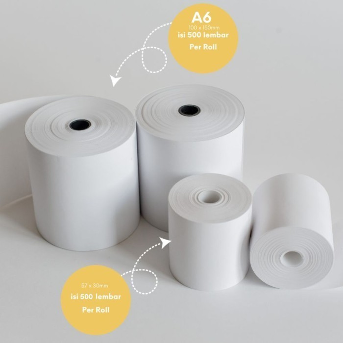 

Kertas Printer Thermal Siker Roll A6 100x150mm Struk Resi DLL LP