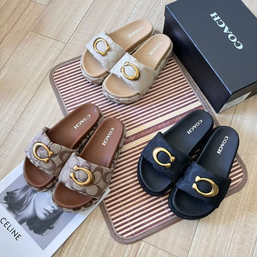New Counter ORI Coach 2024 Coach 24SS early summer C-buckle thick-soled slippers
