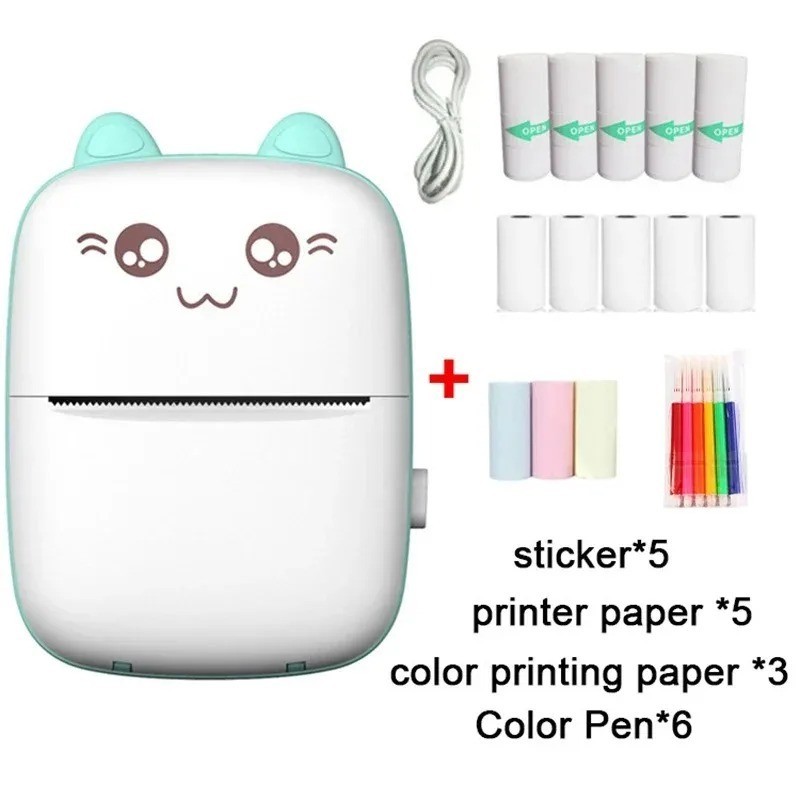 

Mini printer 57mm thermal paper color children's photo paper sticker is used for micro printer printing accessories replacement