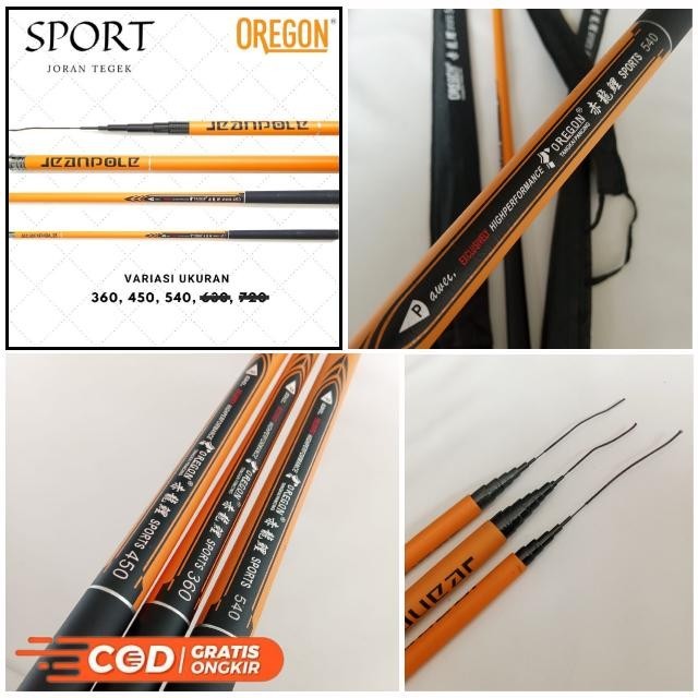 MP Joran Tegek Bahan Carbon Oregon Sport 360 450 540 630 Ruas Panjang Action Medium Hard Alat Tangka