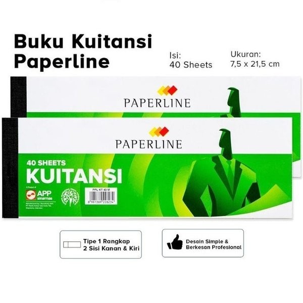 

Kuitansi Paperline PPL KT 40 M 1 Pack/10 Buku / Kwitansi Ukuran Kecil
