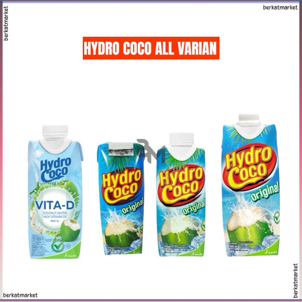 

Hydro Coco Hydrococo Minuman Rasa Air Kelapa Asli Original Vita D Pack 250 330 500 ml 1 Liter 1 Dus All Varian