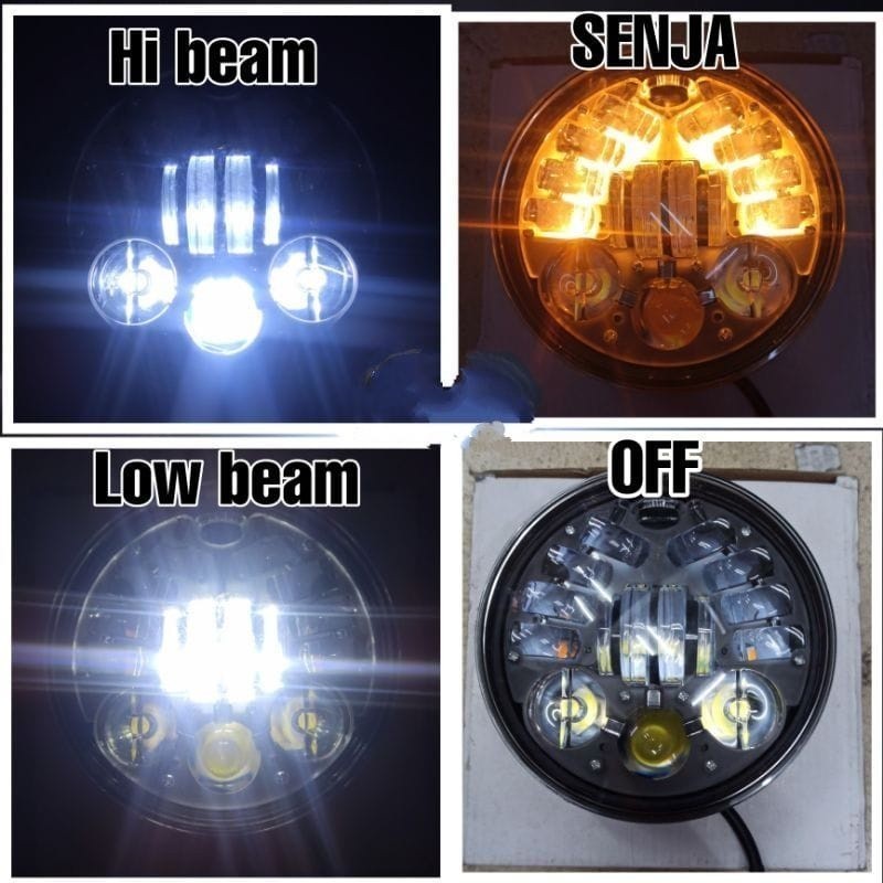 Lampu daymaker 5,75inch dot SAE 16titik 5.75 cb100 w175 XSR 155