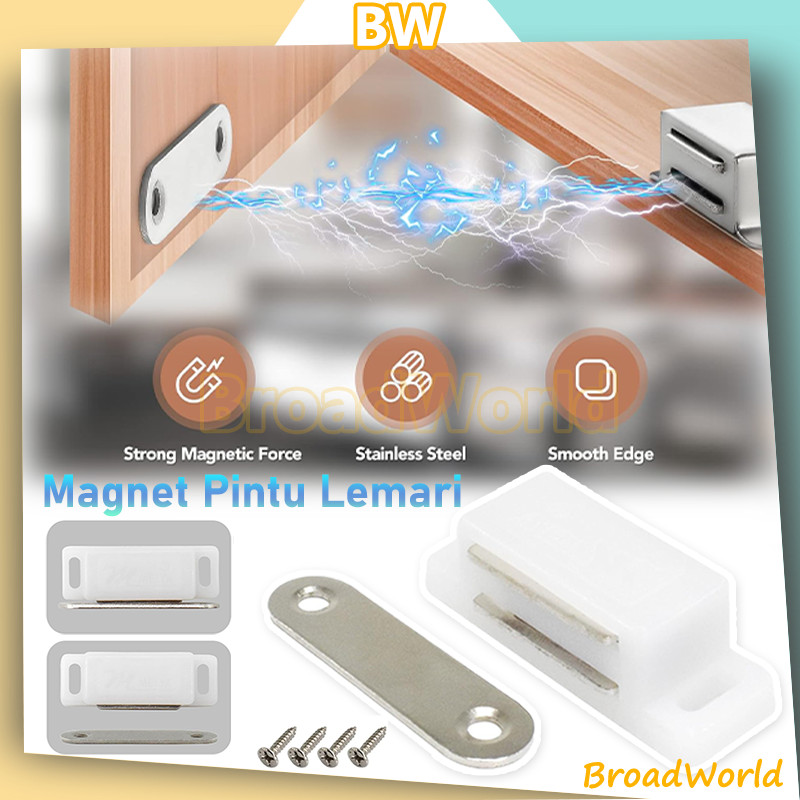 Magnet Pintu Kayu /Magnet Pintu Lemari Laci Kotak /Door Stoper Stainless Steel/Magnet Untuk Pintu Le