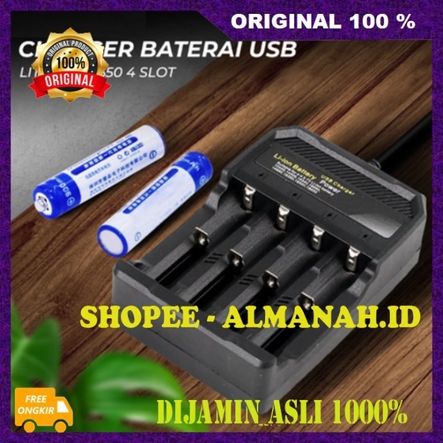 [BISA COD] Fast Charger Baterai 4 Slot Universal Casan Batre 4 Slot Charger Baterai 18650 Pengecas B