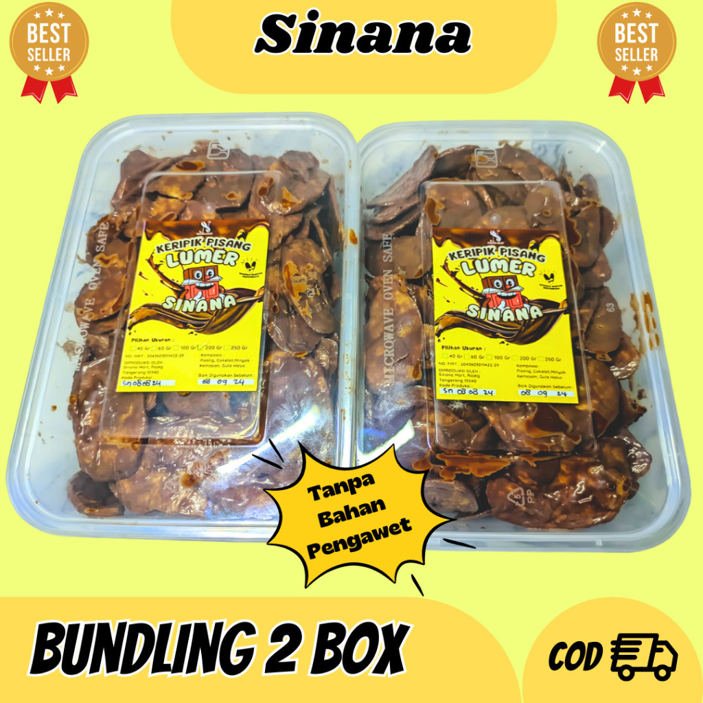 

PAKET 2 BOX KERIPIK PISANG COKELAT LUMER CEMILAN MANIS SIAP NGEMIL MAKANAN RINGAN KRIPIK BUAH