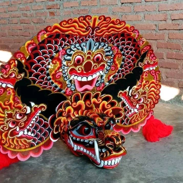 Barongan Kayu Kecil - Mainan anak laki laki 3 tahun Barongan Anak Setelan Reog Ponorogo Kaos Warok -