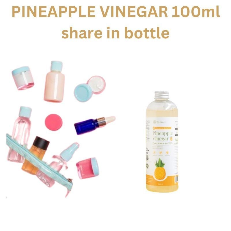 

SHARE IN BOTTLE 100 ML | NUTIVER PINEAPPLE VINEGAR CUKA BUAH NANAS | MINUMAN DIET KESEHATAN PROBIOTIK | CUKA NANAS ORGANIC WITH THE MOTHER | TKS