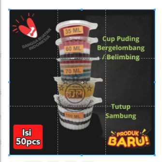 Mika Tray Tempat Saos Plastik 35 ml Cup Saos Sambal Sauce Container 35ml 60ML 70ML 90ML 100ML 25ML