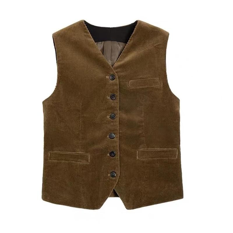 Rompi Coduroy Pria  Vest V Neck  Waistcoat