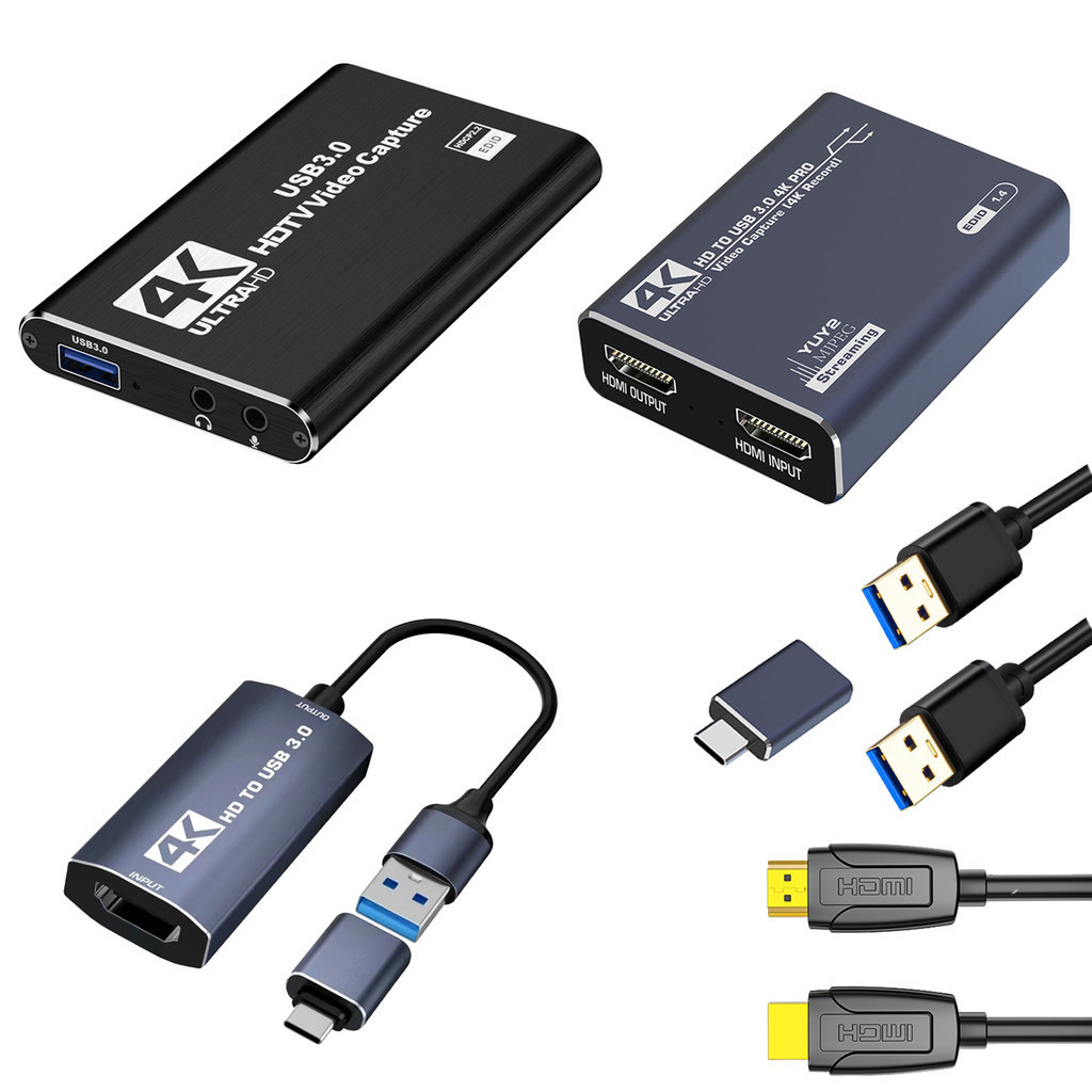 Balabaxer 4K audio video capture card,USB3.0 with HDMI Cable,full HD 1080p capture device for video 